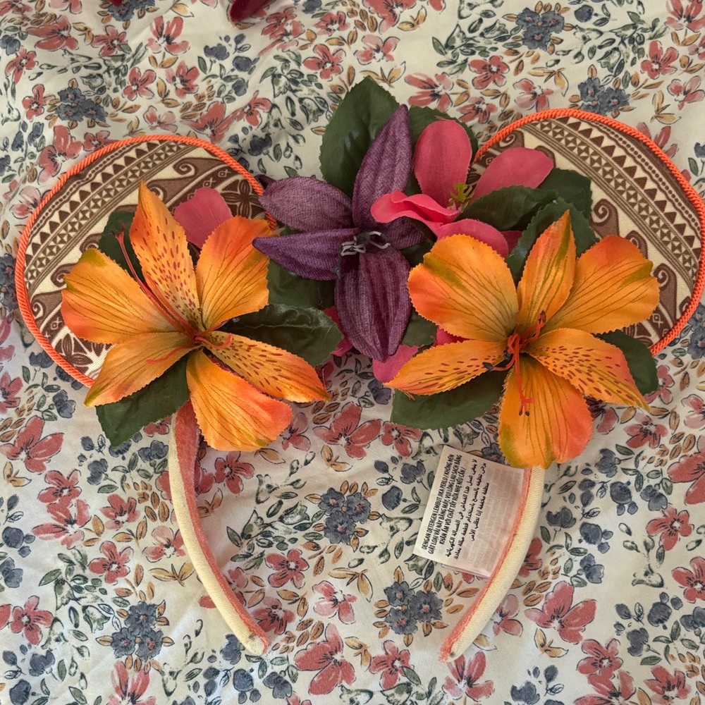 Disney Tribal Pattern Mouse Ears with Purple and Orange Accents